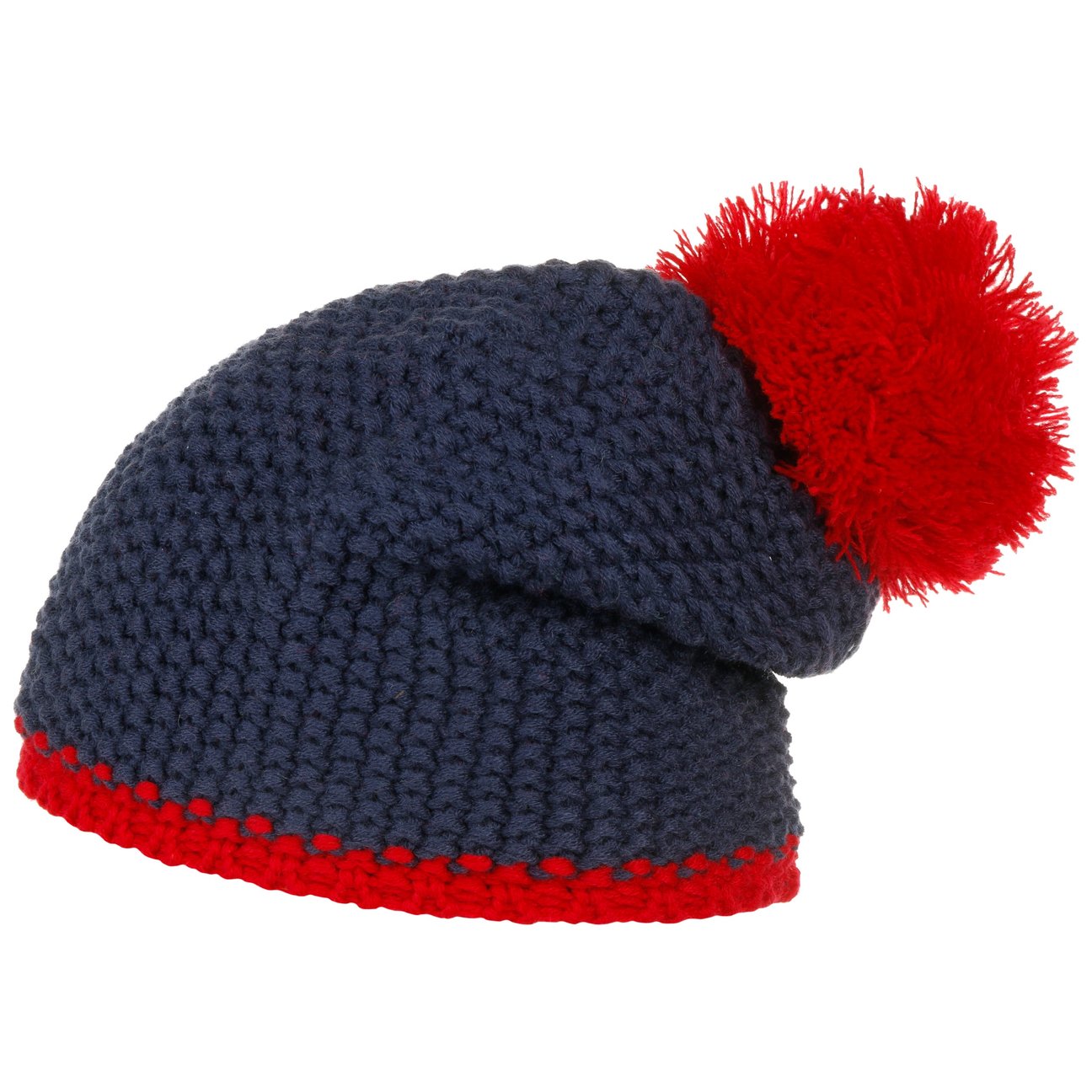Hatshopping.co.uk Women's Navy Twotone Pompom Hat