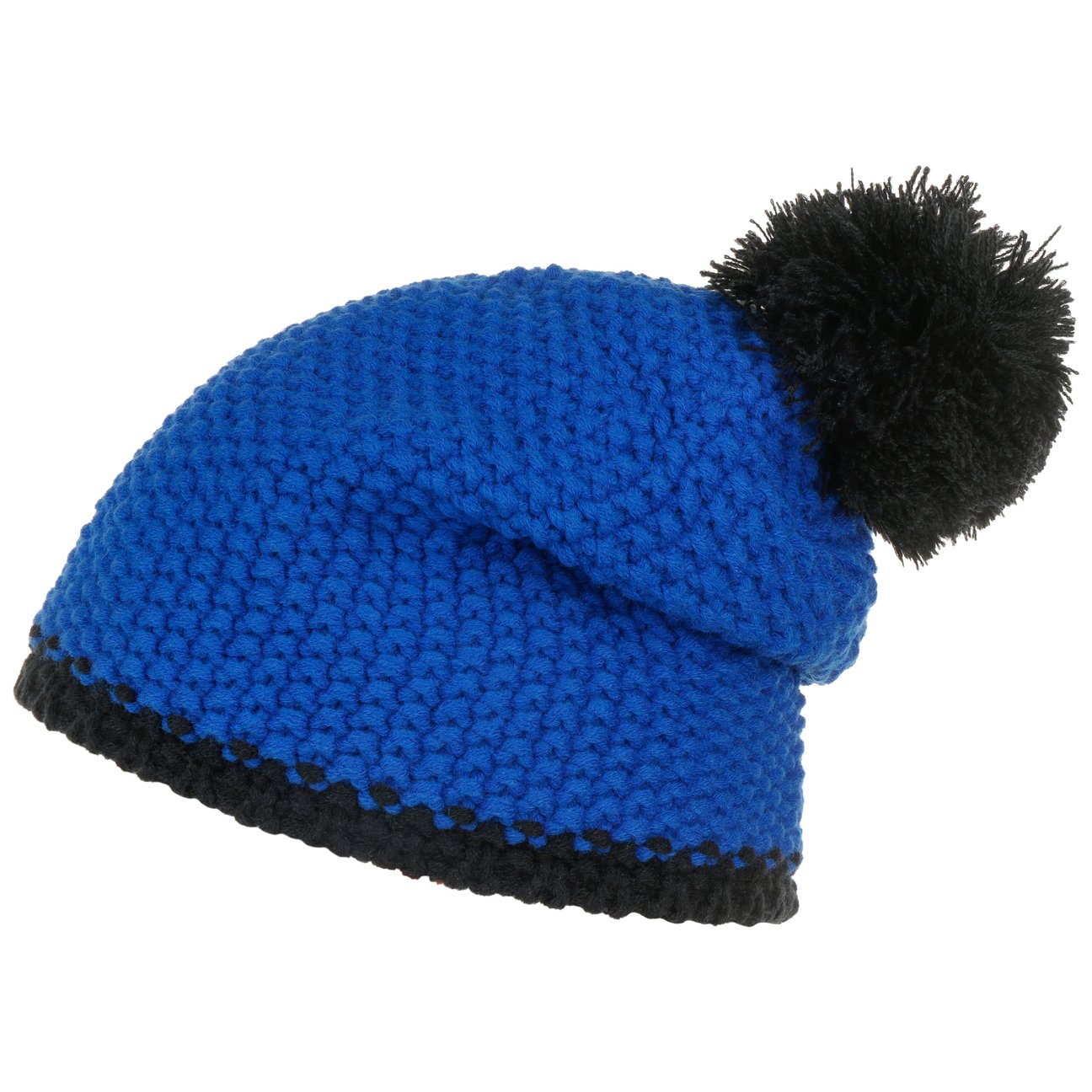 Hatshopping.co.uk Women's Royal-Blue Twotone Pompom Hat