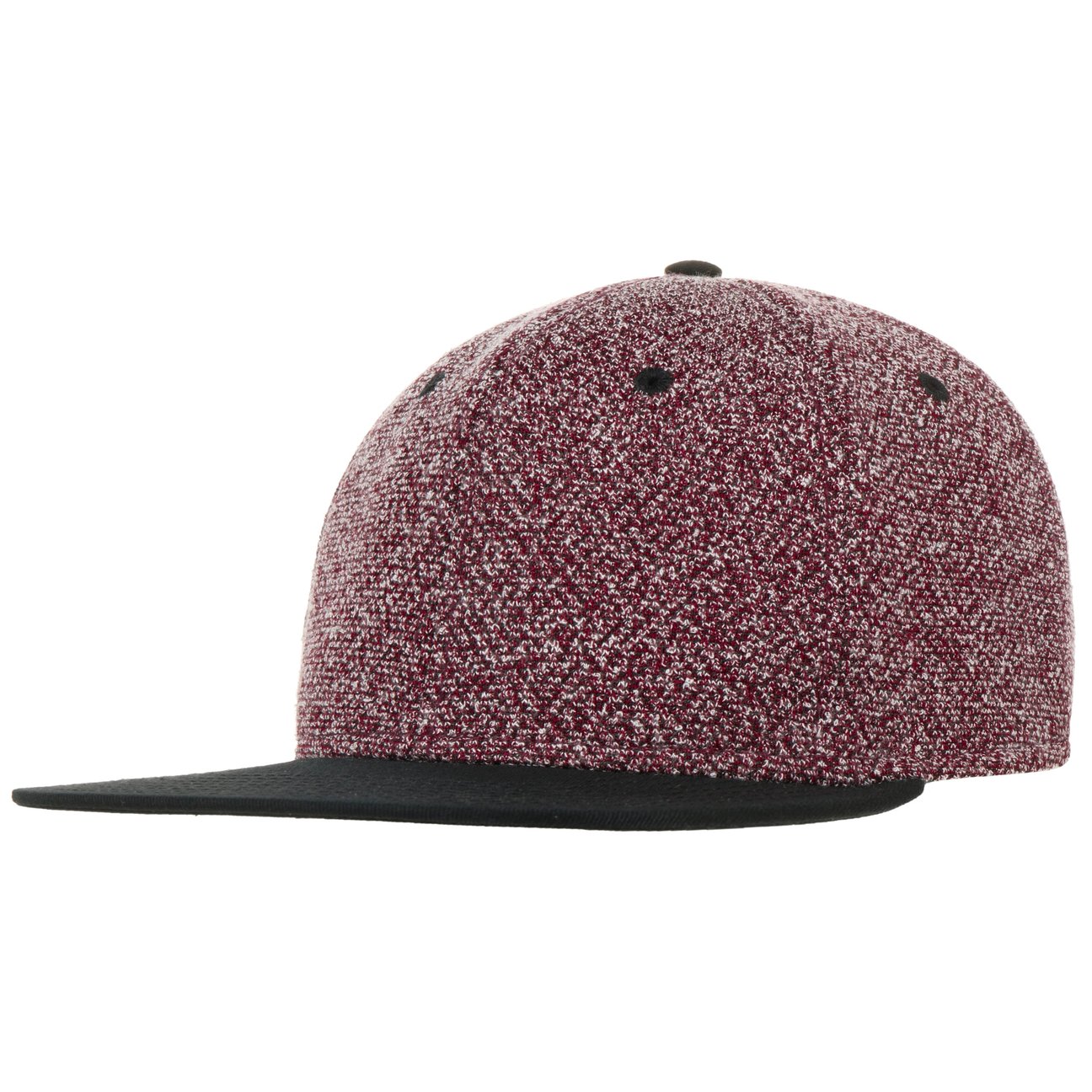 Hatshopping.co.uk Women's Red-Mottled Mélange Flat Brim Cap
