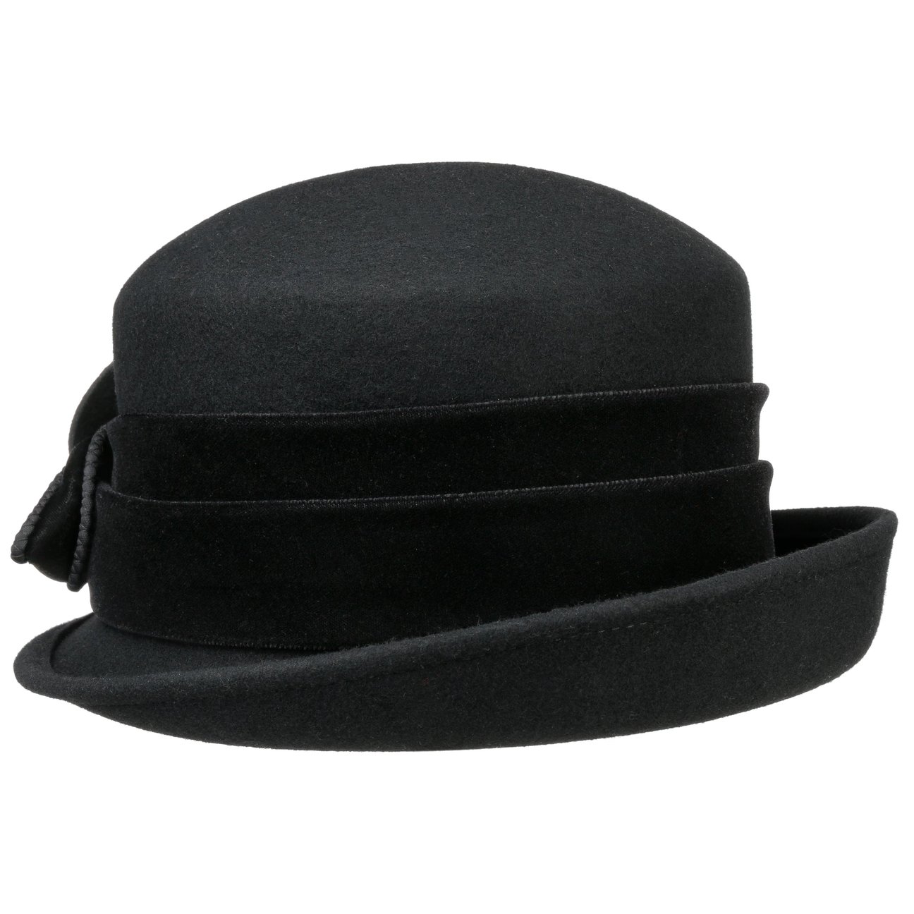 Lierys Women's Black Veljesa Wool Cloche Hat By