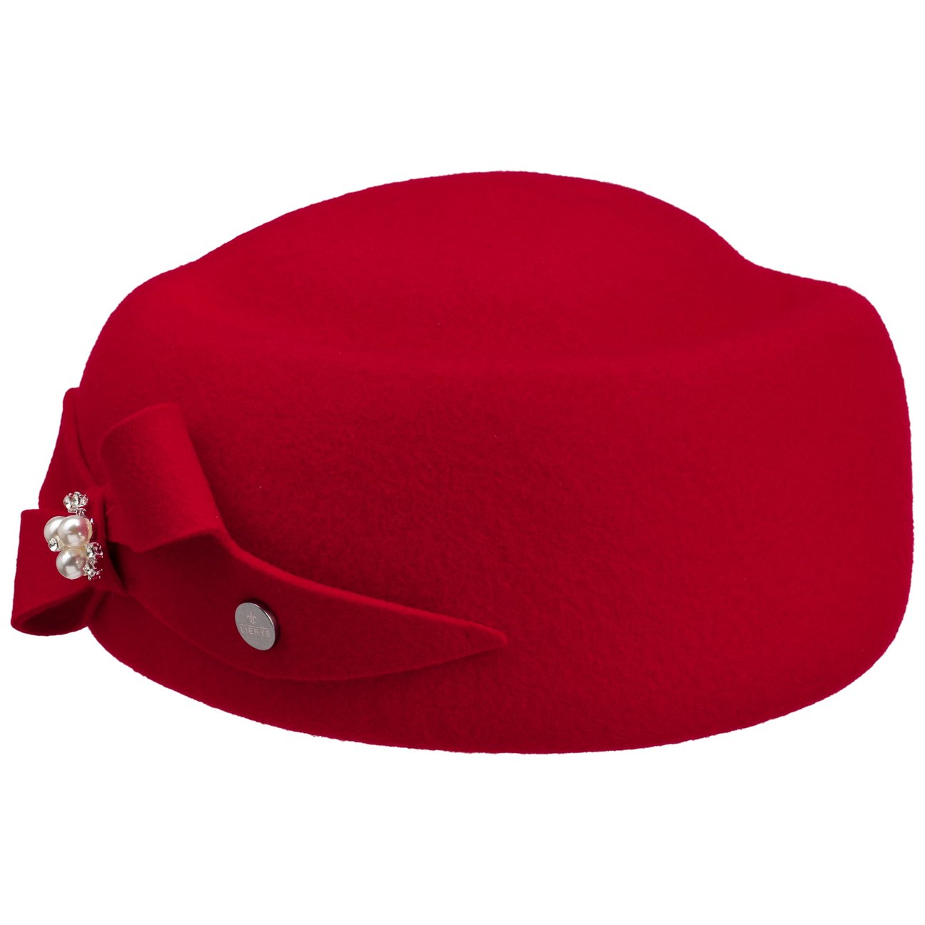 Lierys Women's Red Valija Pillbox Wool Hat By