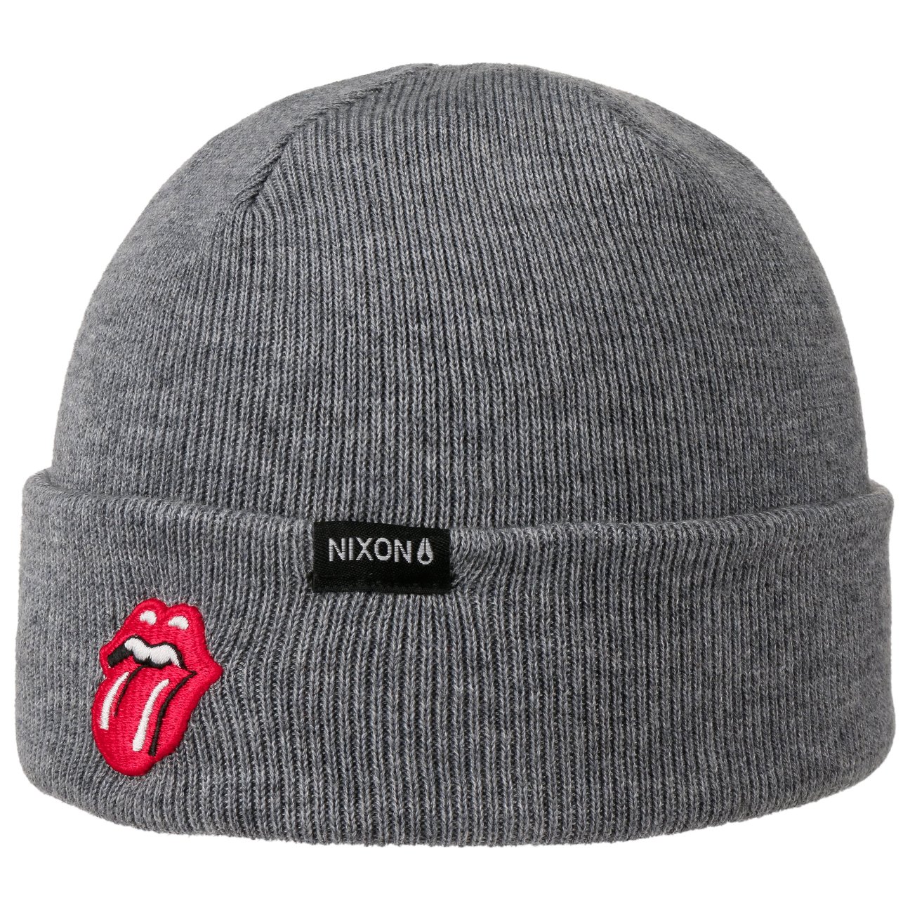 Nixon Women's Grey Rolling Stones Beanie Hat By