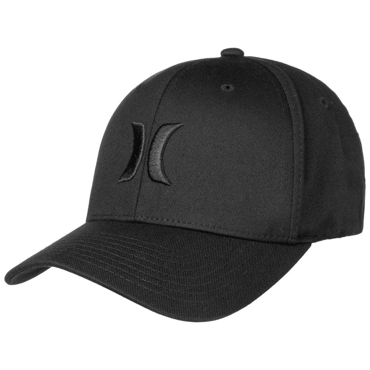 Hurley Black-Black Oao Stretchfitted Cap By
