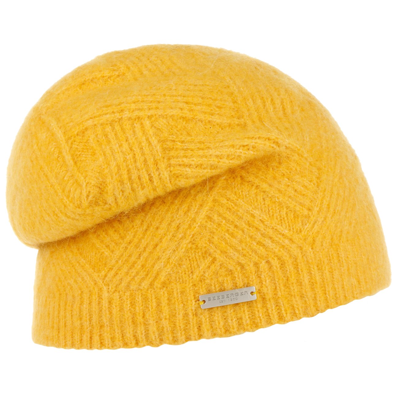 Seeberger Women's Mustard Ricarda Wool Beanie Hat By