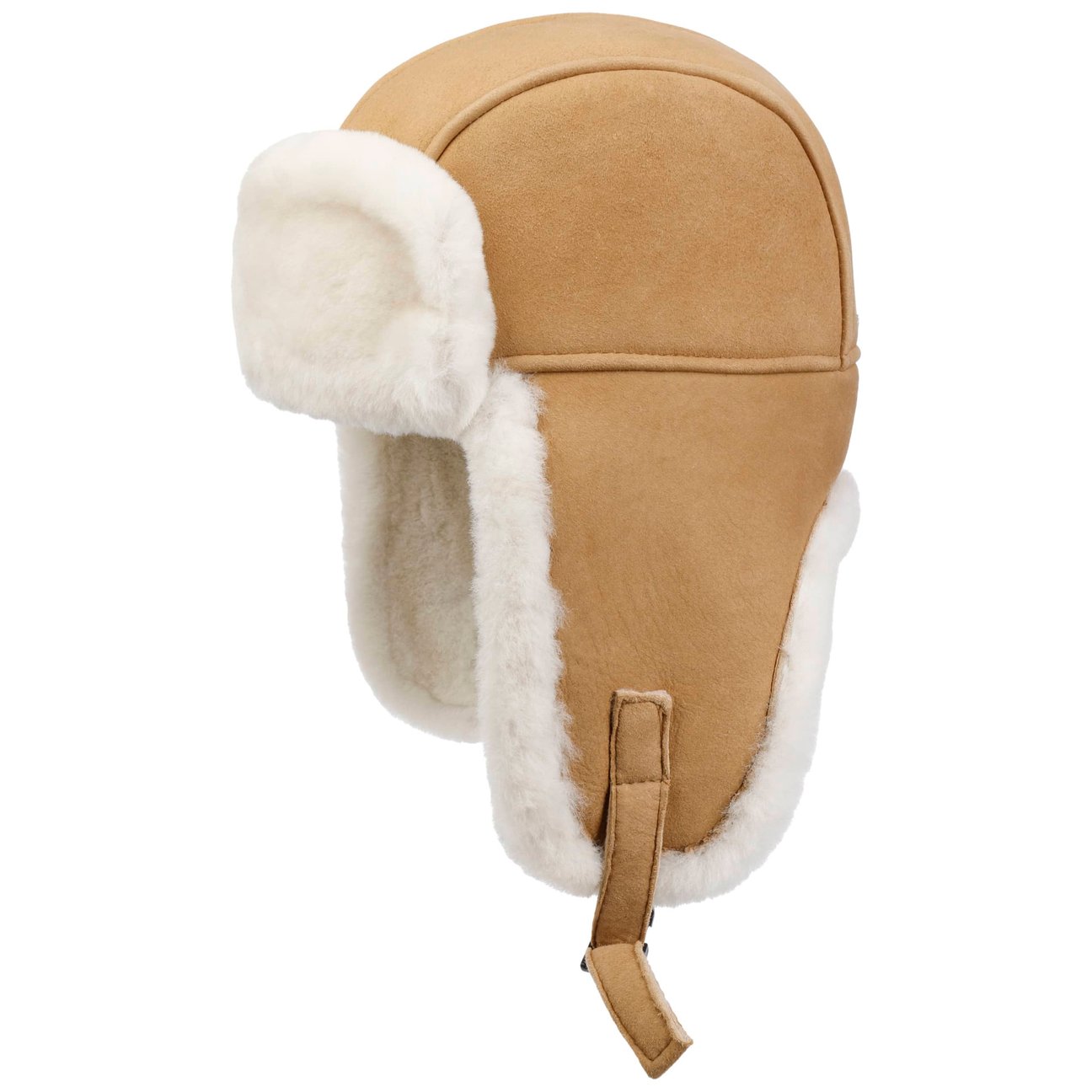Seeberger Women's Camel Lambswool Trapper Hat By