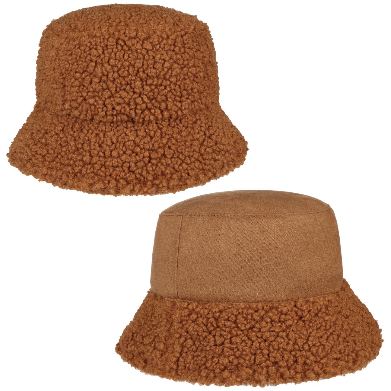 Seeberger Women's Brown Teddy Fur Reversible Hat By