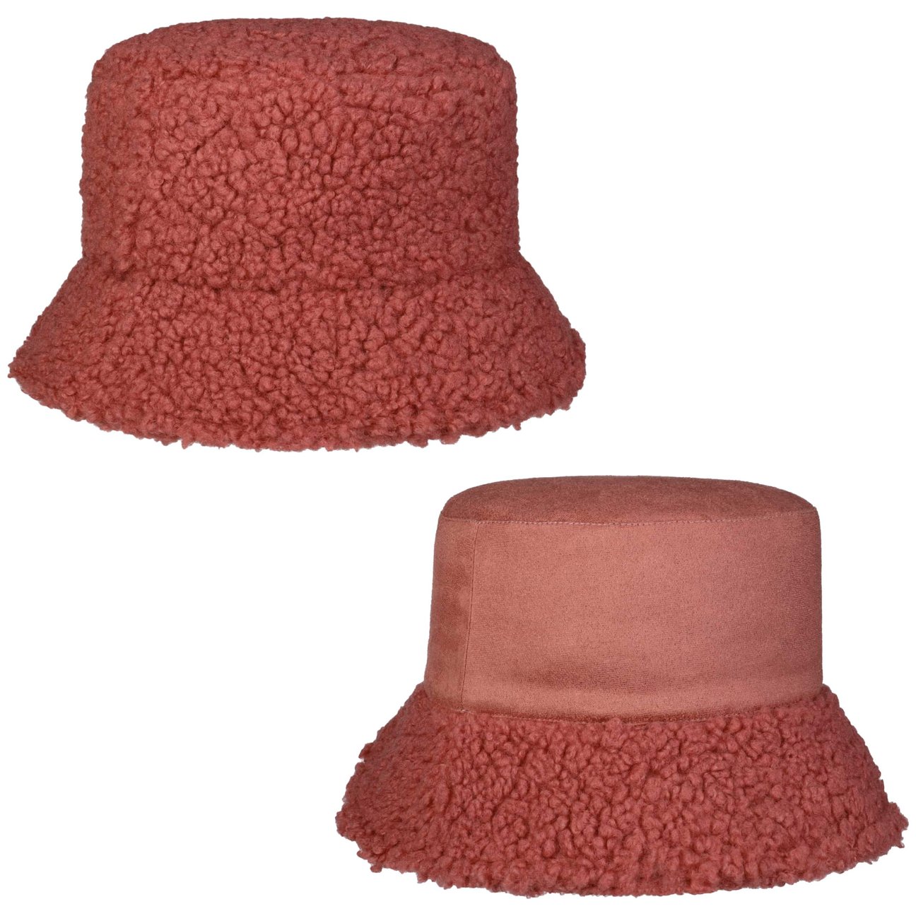 Seeberger Women's Oldrose Teddy Fur Reversible Hat By