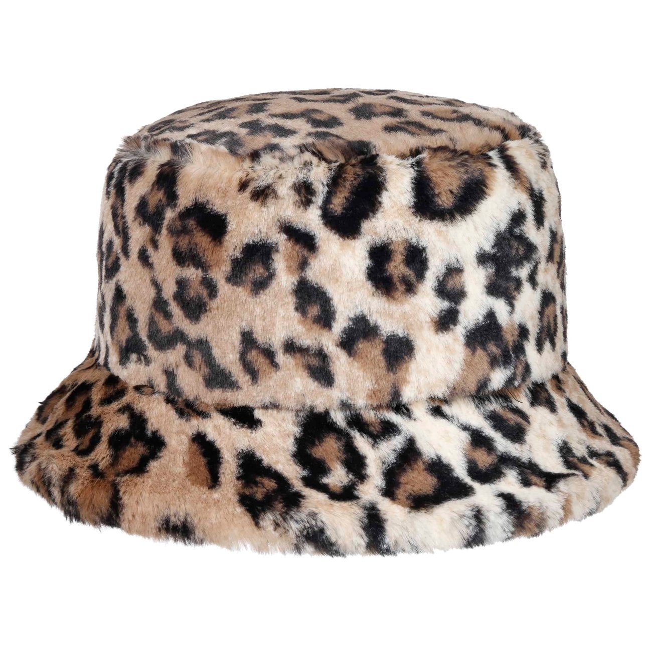 Mayser Women's Beige Ella Bucket Hat With Leopard Pattern By