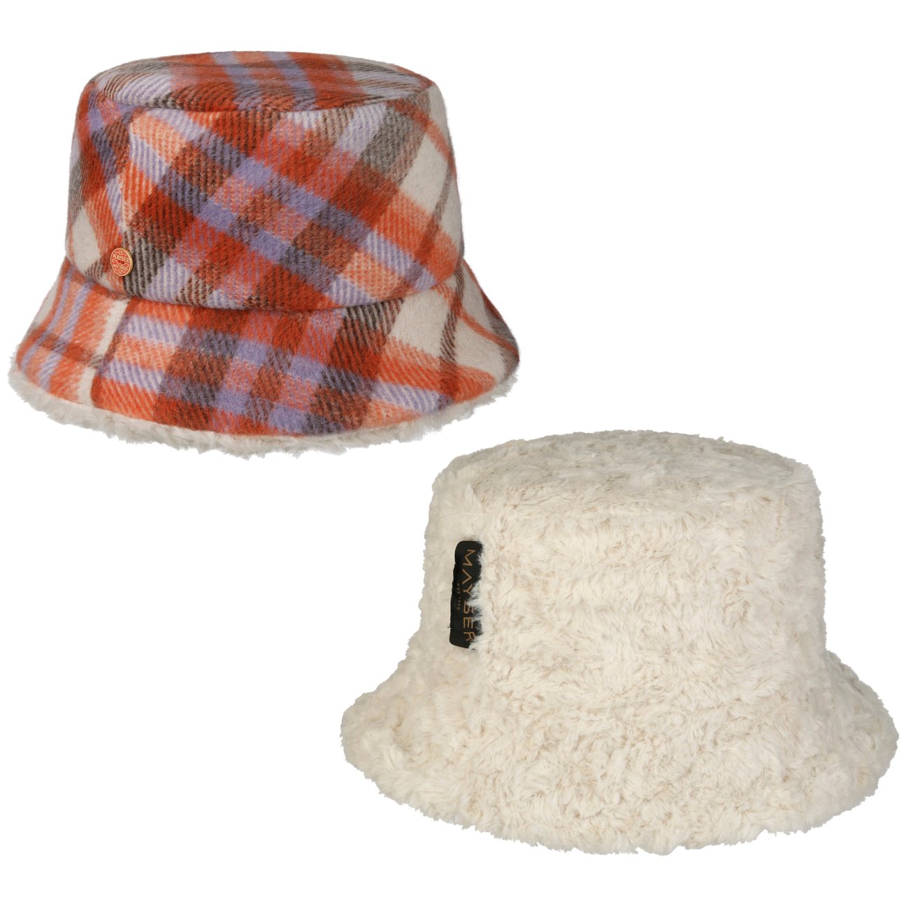 Mayser Women's Coral Doriet Check Bucket Reversible Hat By