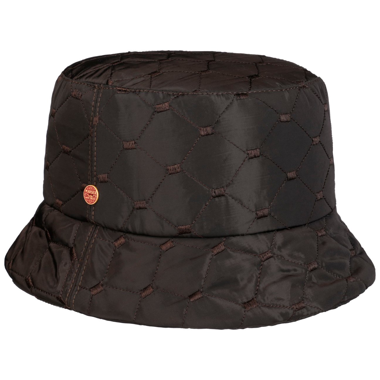 Mayser Women's Brown Doriet Bucket Hat With Quilt Pattern By