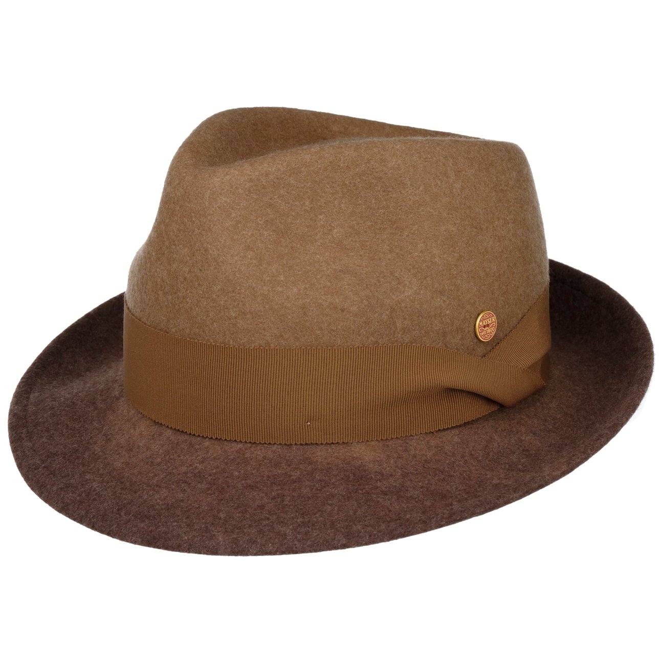 Mayser Women's Brown Manuel Trilby Wool Hat By