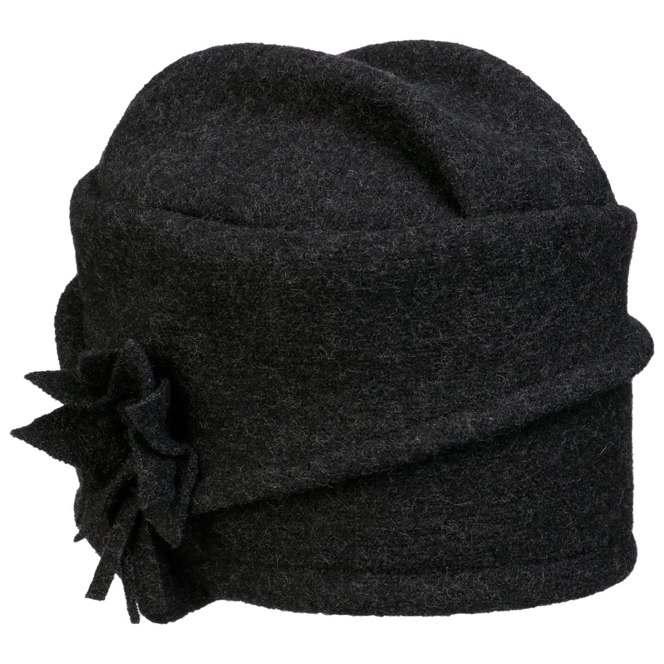 Mayser Women's Anthracite Chelsea Milled Wool Hat By
