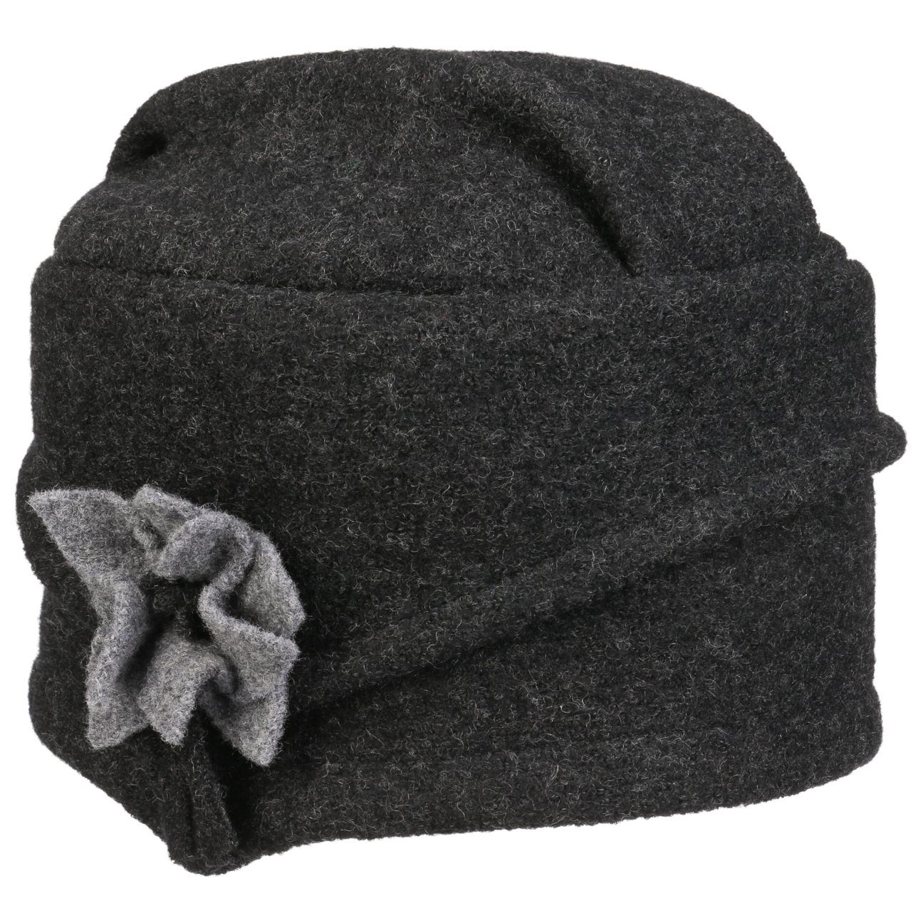 Mayser Women's Anthracite-Grey Chelsea Milled Wool Hat By