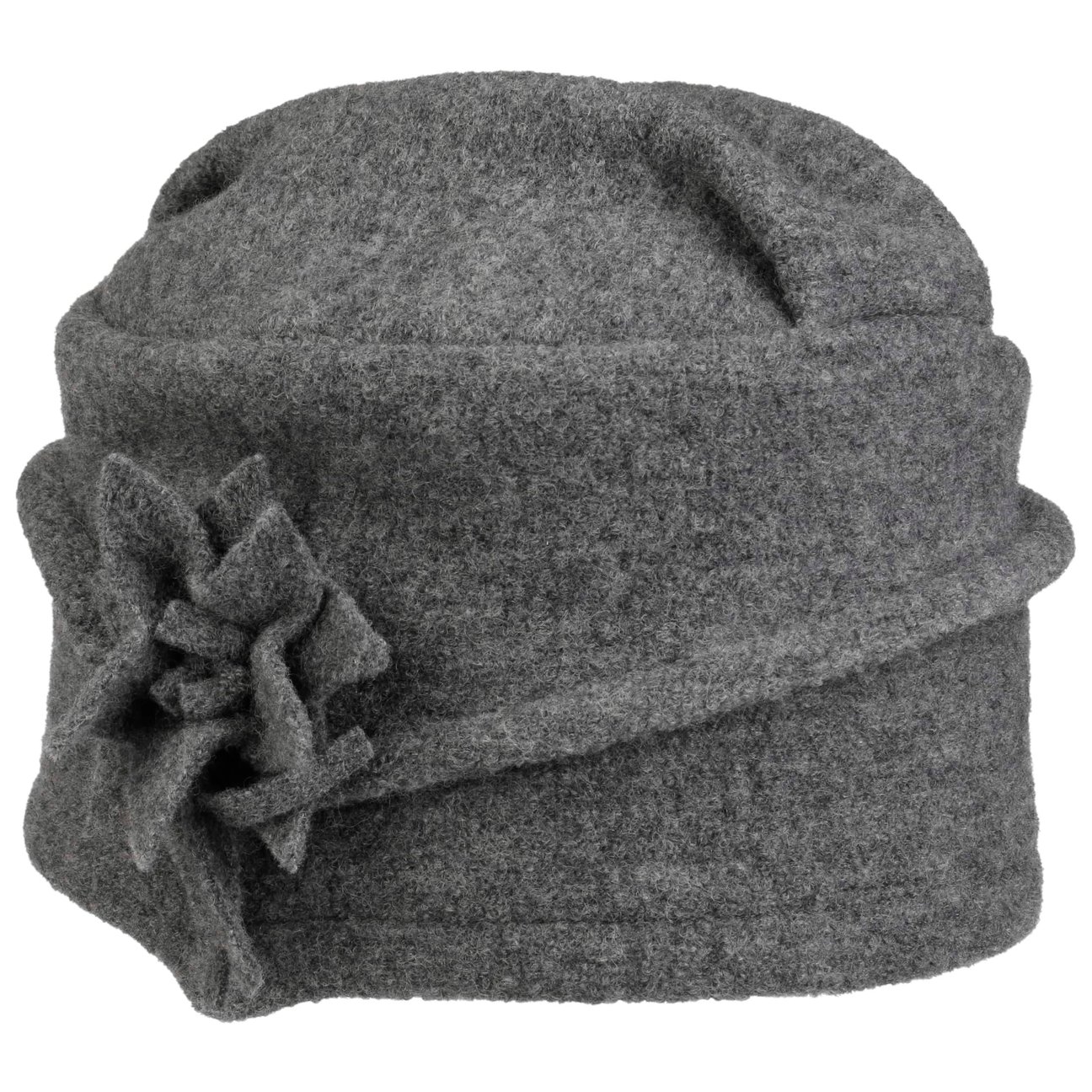 Mayser Women's Light Grey Chelsea Milled Wool Hat By