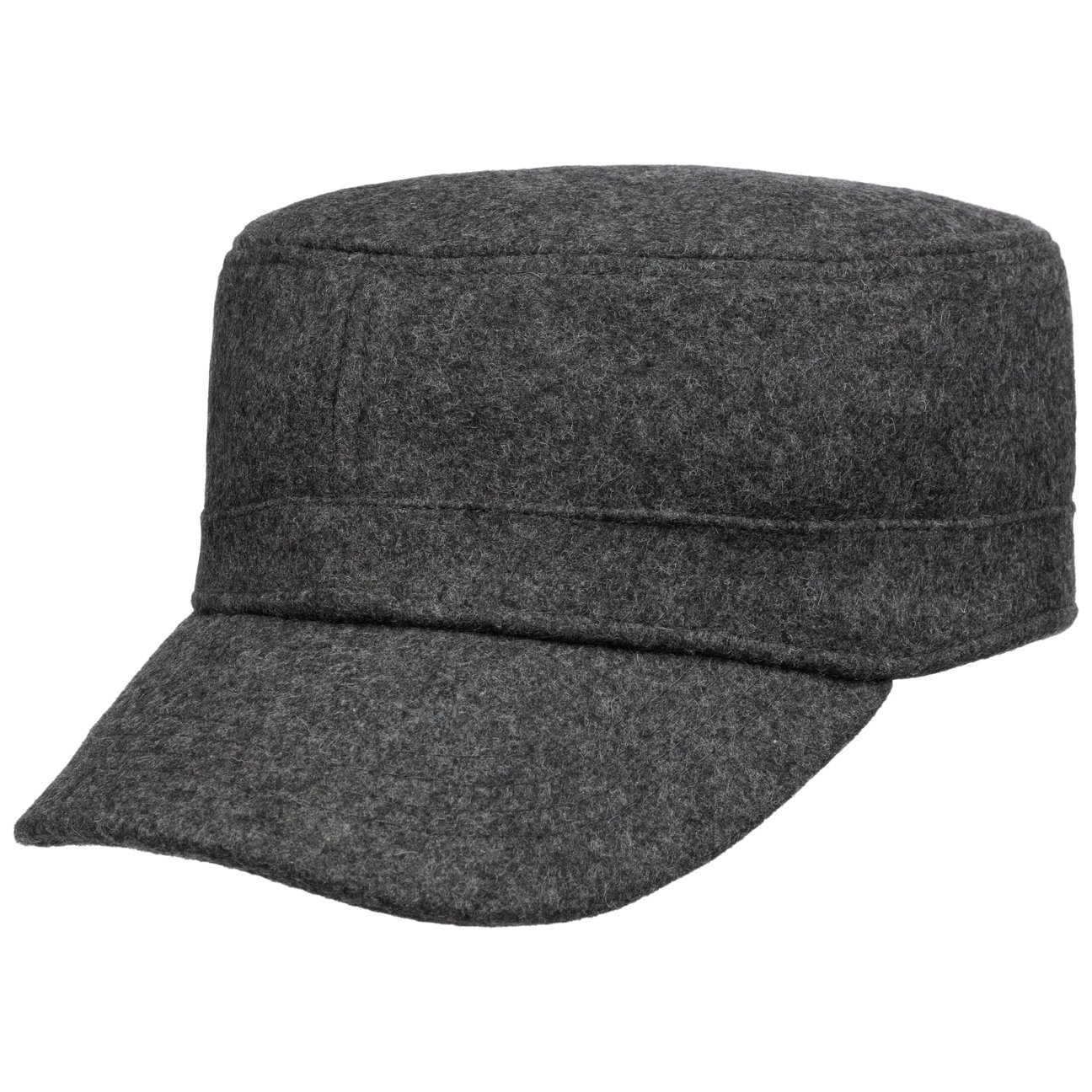 Lipodo Anthracite Felt Army Cap By