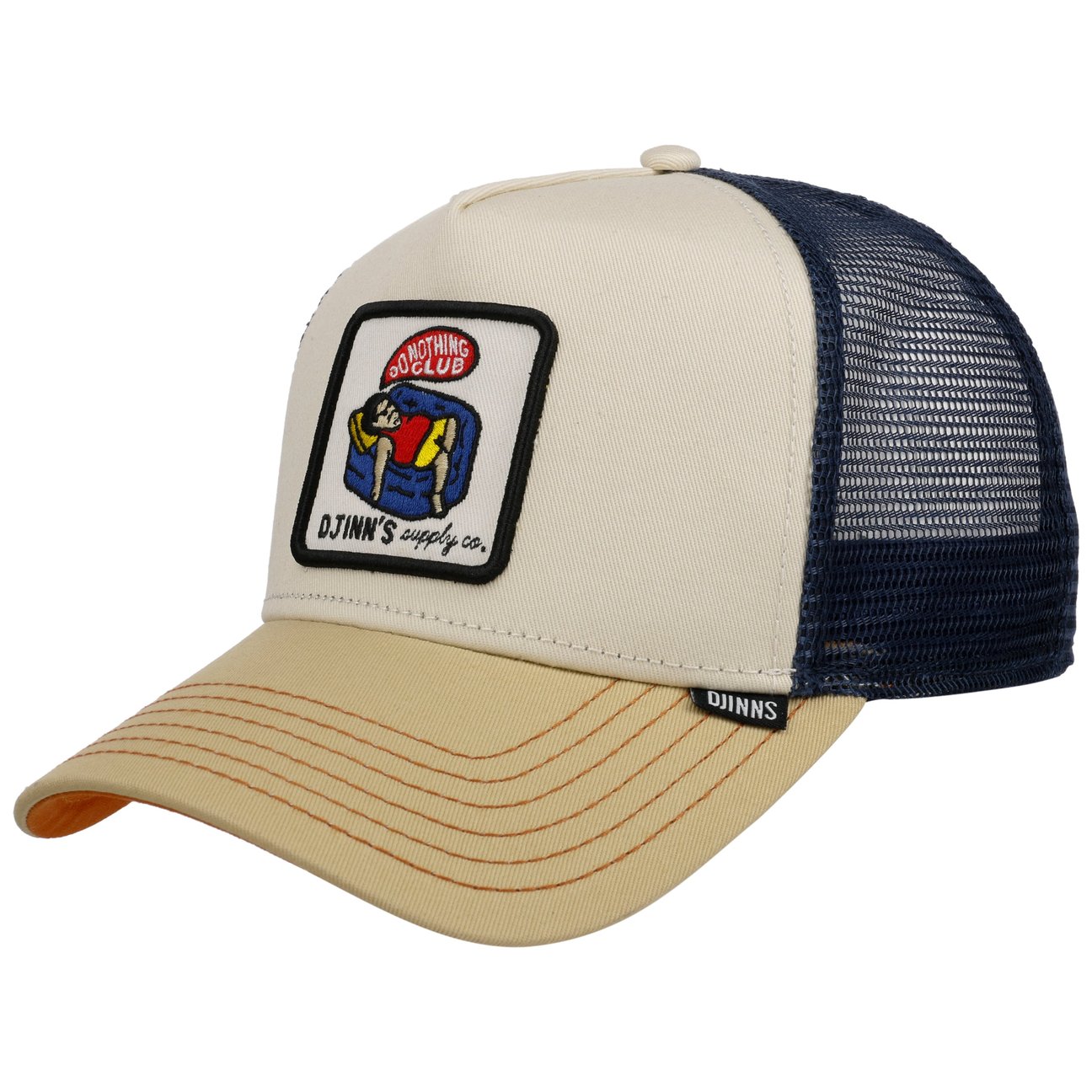 Djinns Men's Cream White Hft Do Nothing Club 1.2 Trucker Cap By