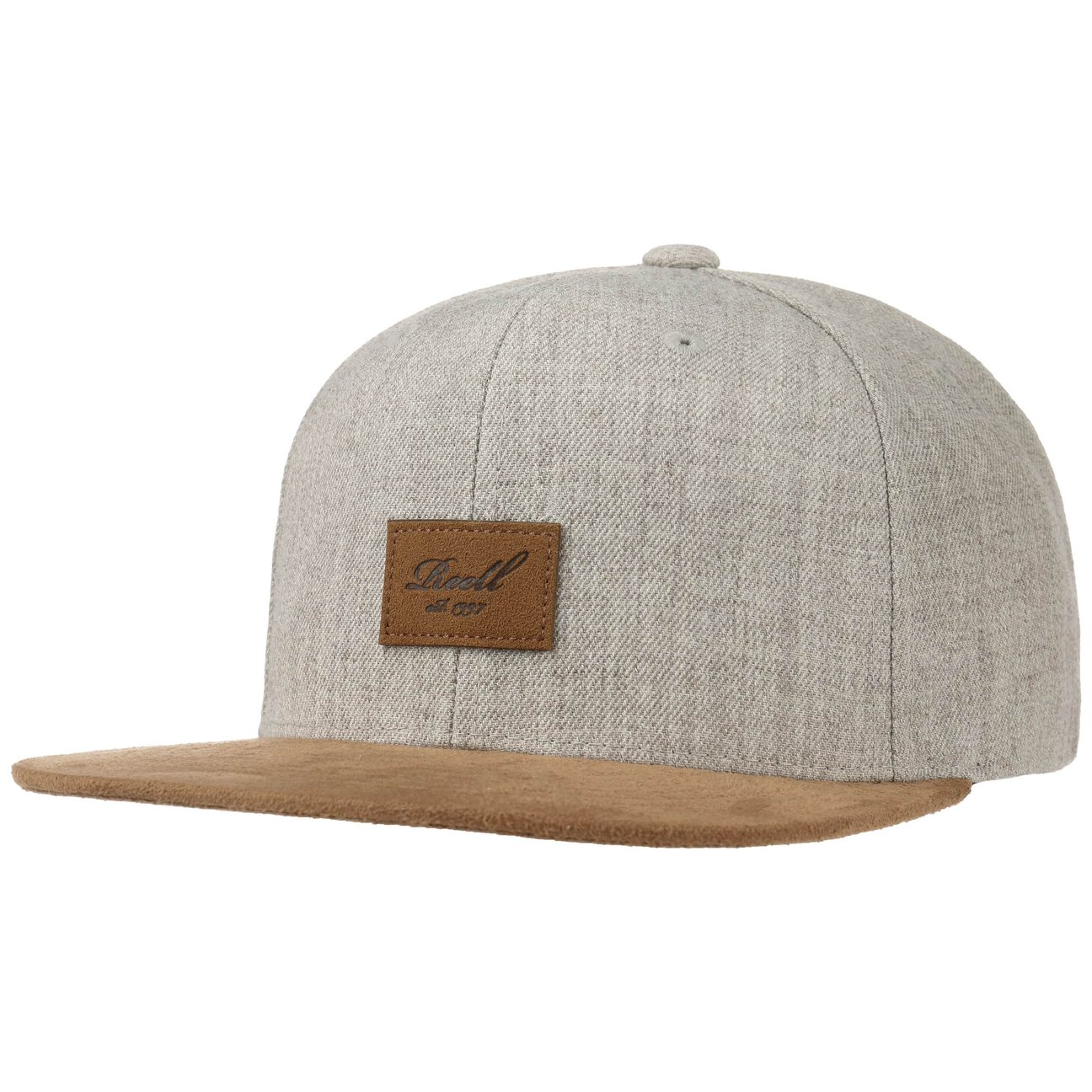 Reell Women's Light Grey Suede 6 Panel Classic Snapback Cap By