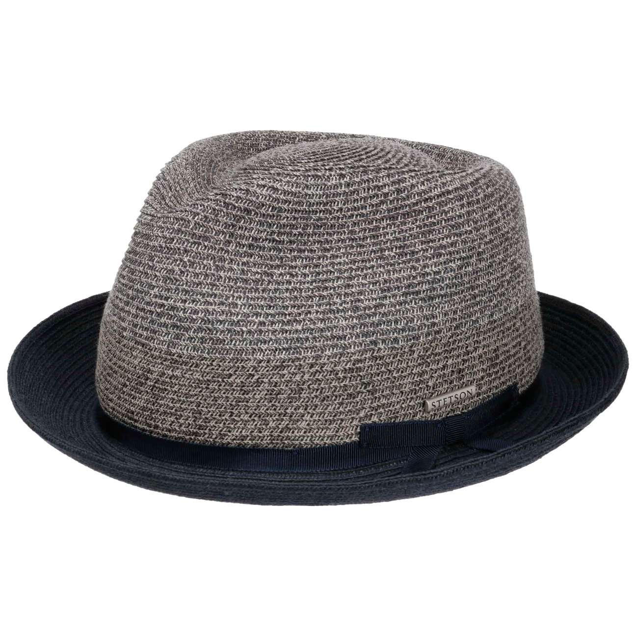 Stetson Women's Navy Contrast Brim Player Toyo Straw Hat By