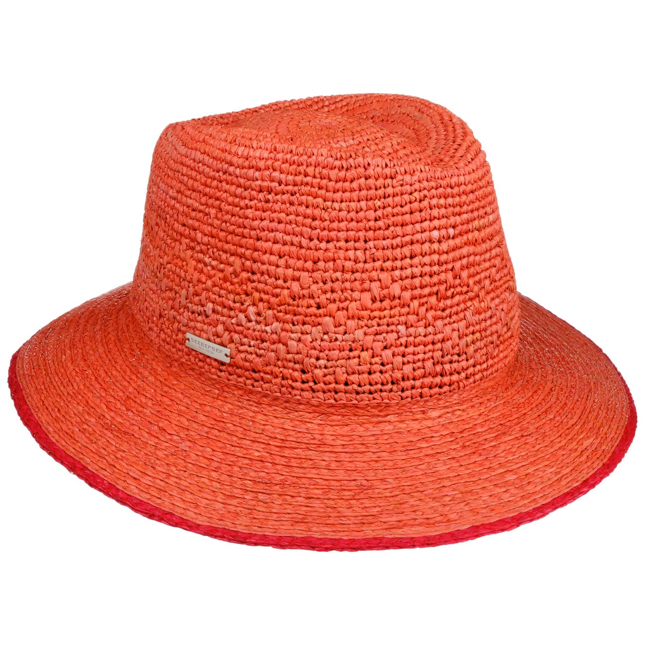 Seeberger Women's Coral Jalima Traveller Raffia Straw Hat By