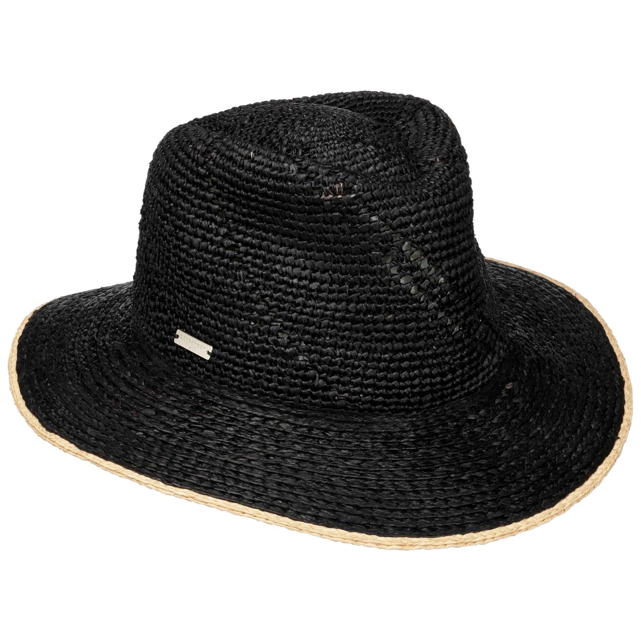 Seeberger Women's Black Jalima Traveller Raffia Straw Hat By