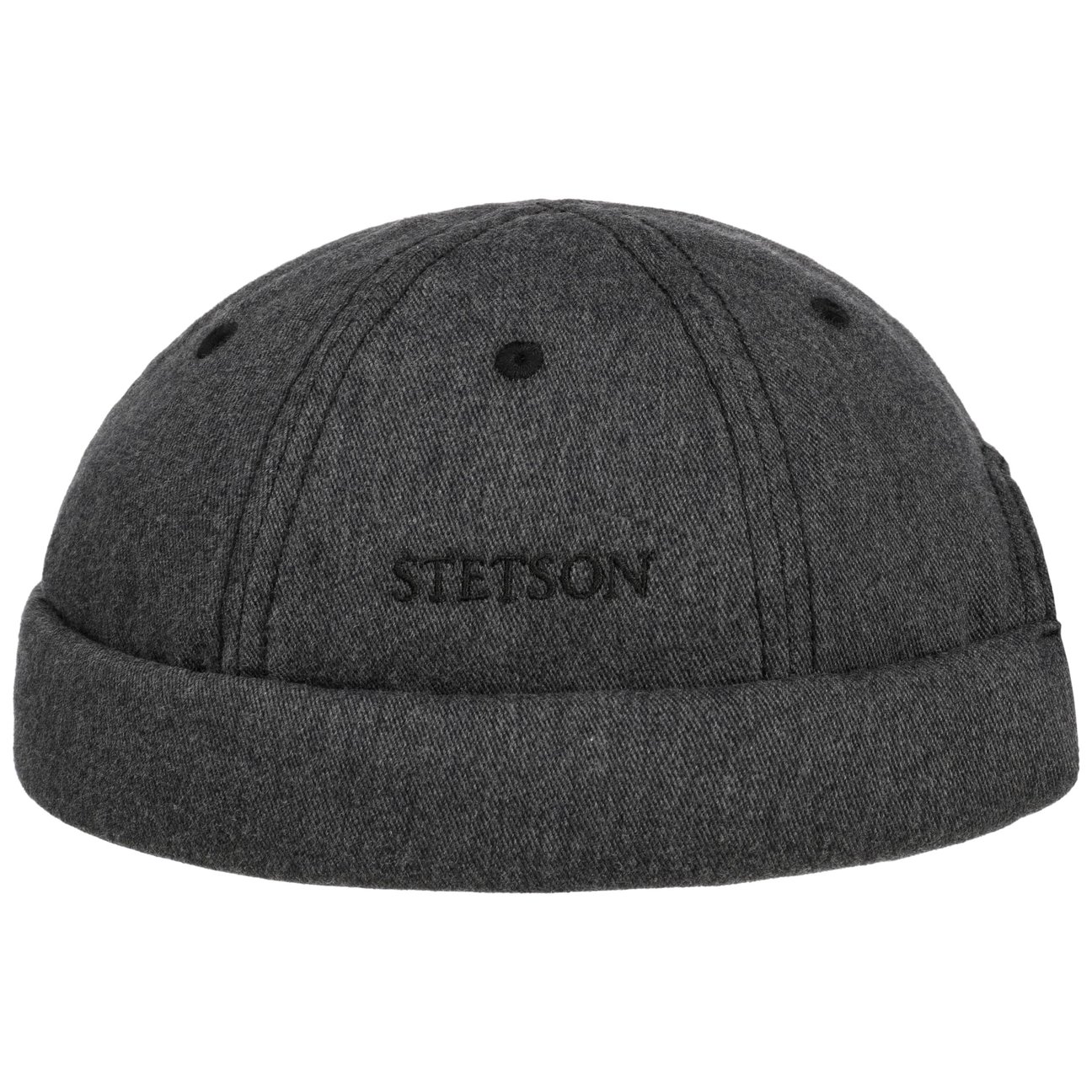 Stetson Anthracite Cotton Melange Docker Hat By