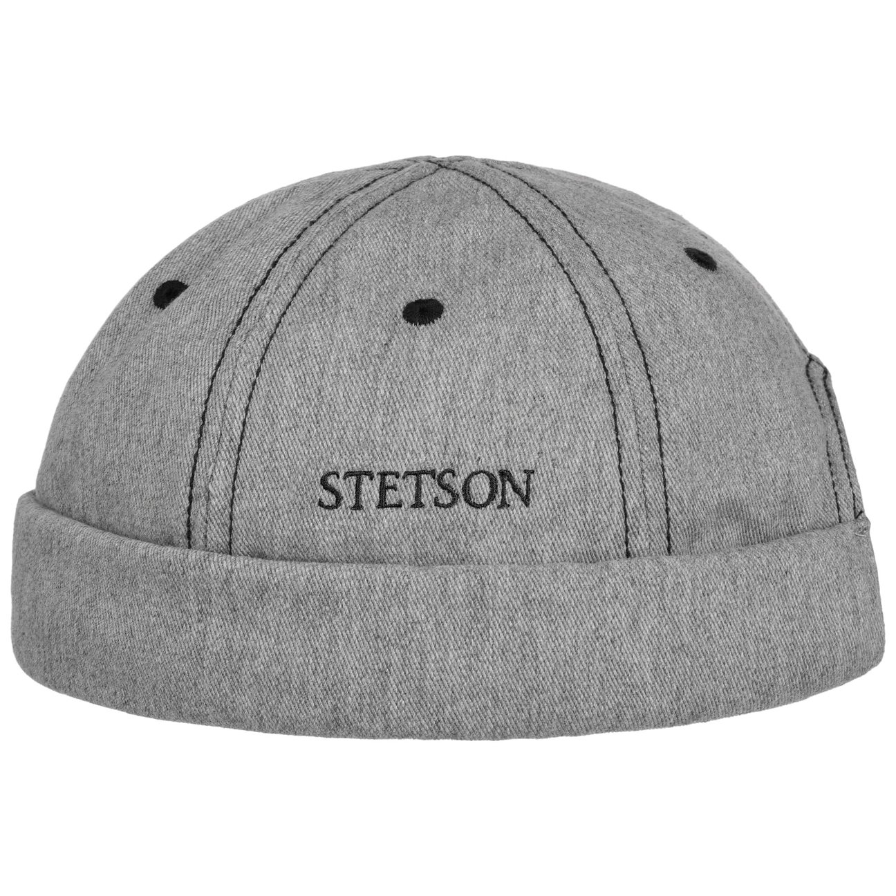Stetson Light Grey Cotton Melange Docker Hat By