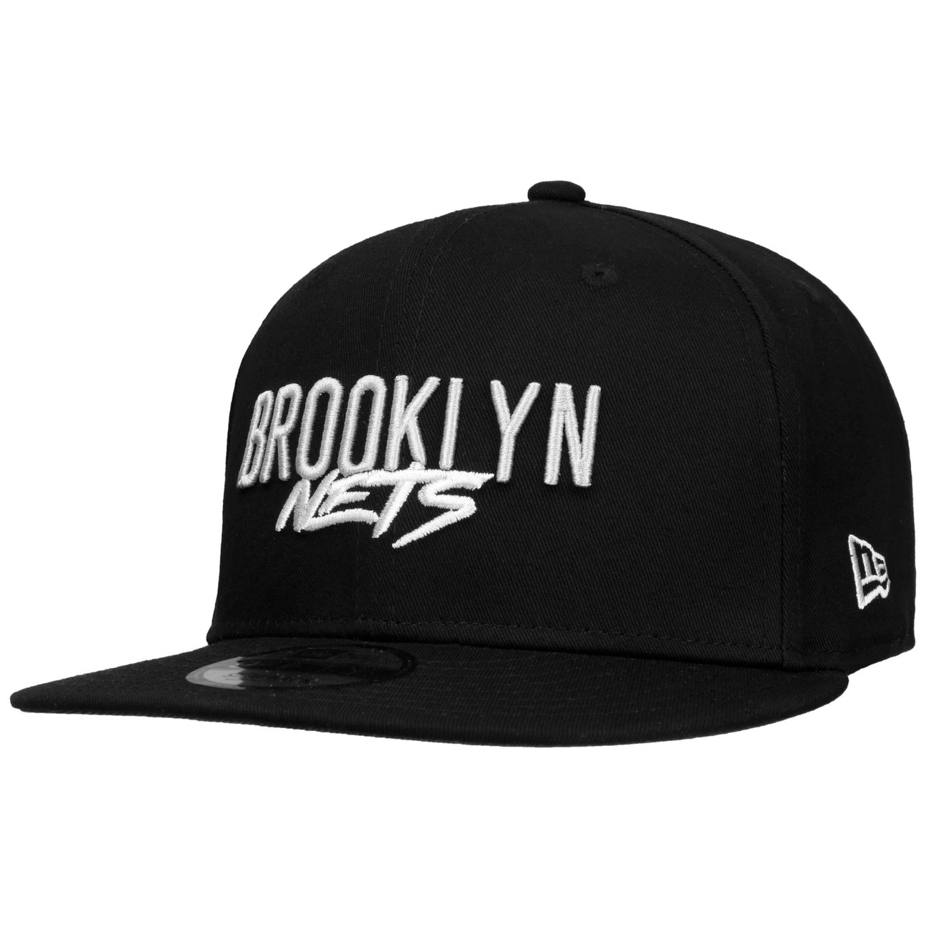 New Era Men's Black 9Fifty Nba Script Team Nets Cap By
