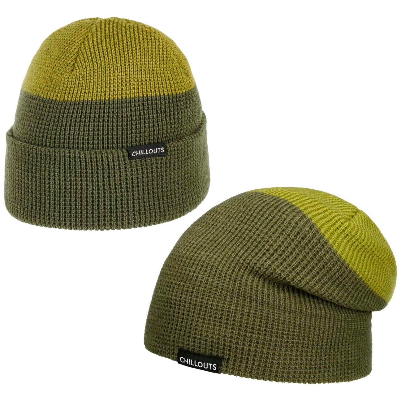 Chillouts Men's Olive Malou Twotone Beanie Hat By
