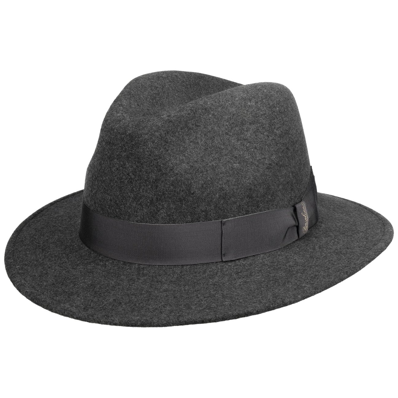 Borsalino Women's Grey-Mottled Piemonte Traveller Wool Hat By