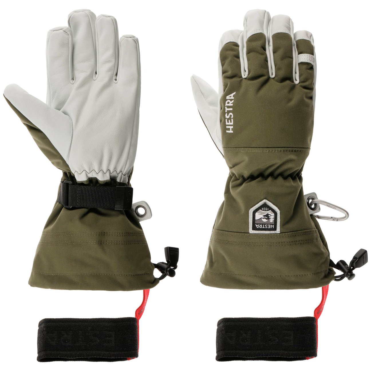 Hestra Women's Olive Heli Ski 5-Finger Gloves By