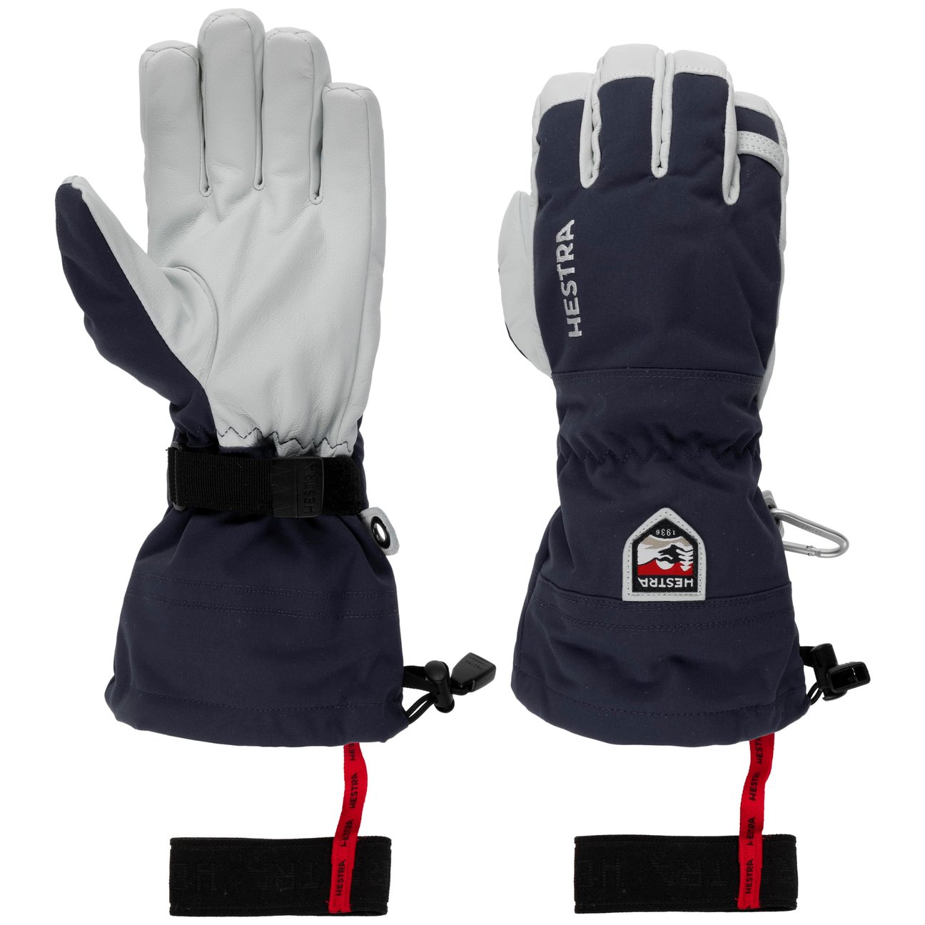 Hestra Women's Navy Heli Ski 5-Finger Gloves By