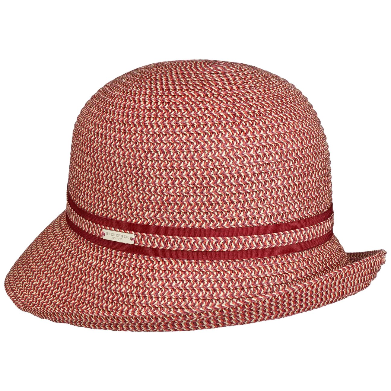 Seeberger Women's Fuchsia Gavia Cloche Straw Hat By