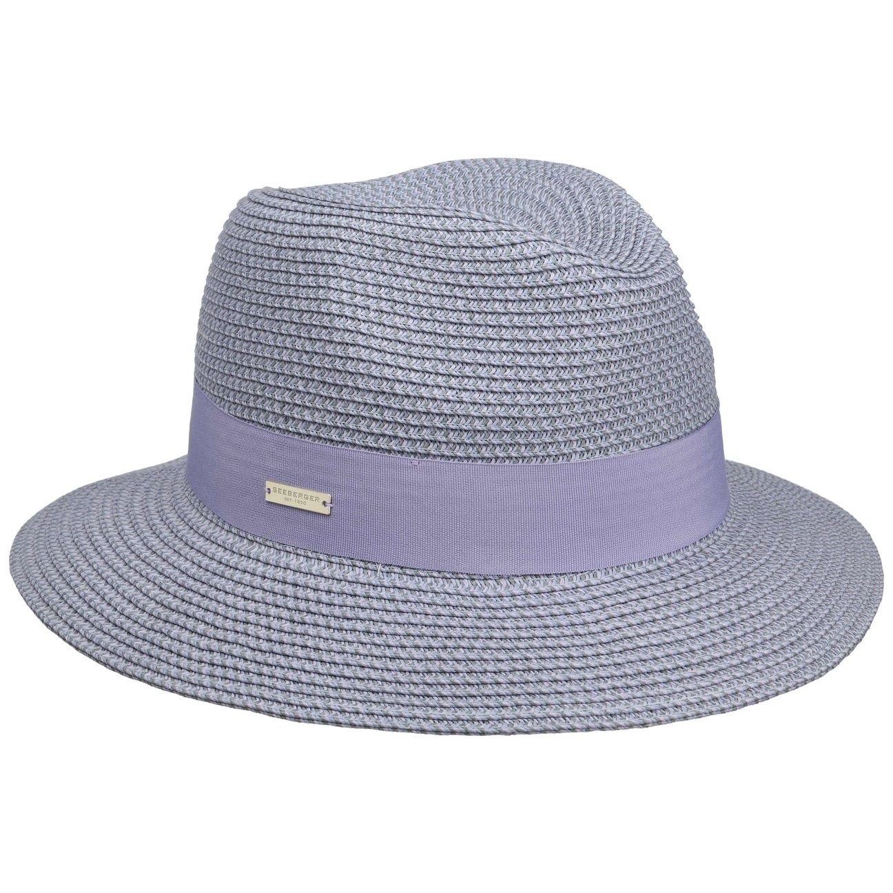 Seeberger Women's Lilac Vandia Traveller Straw Hat By