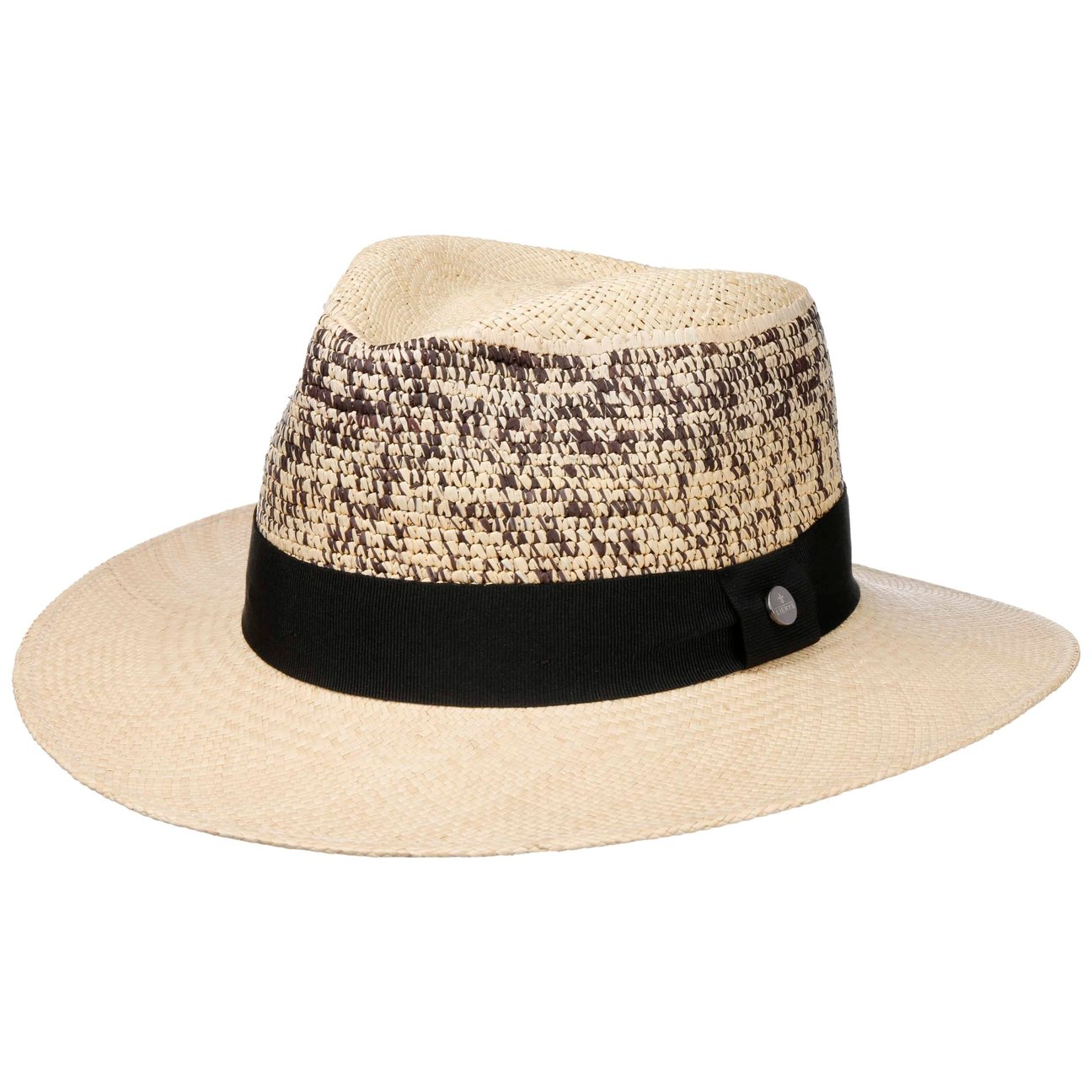 Lierys Women's Nature-Black Twotone Crown Traveller Panama Hat By