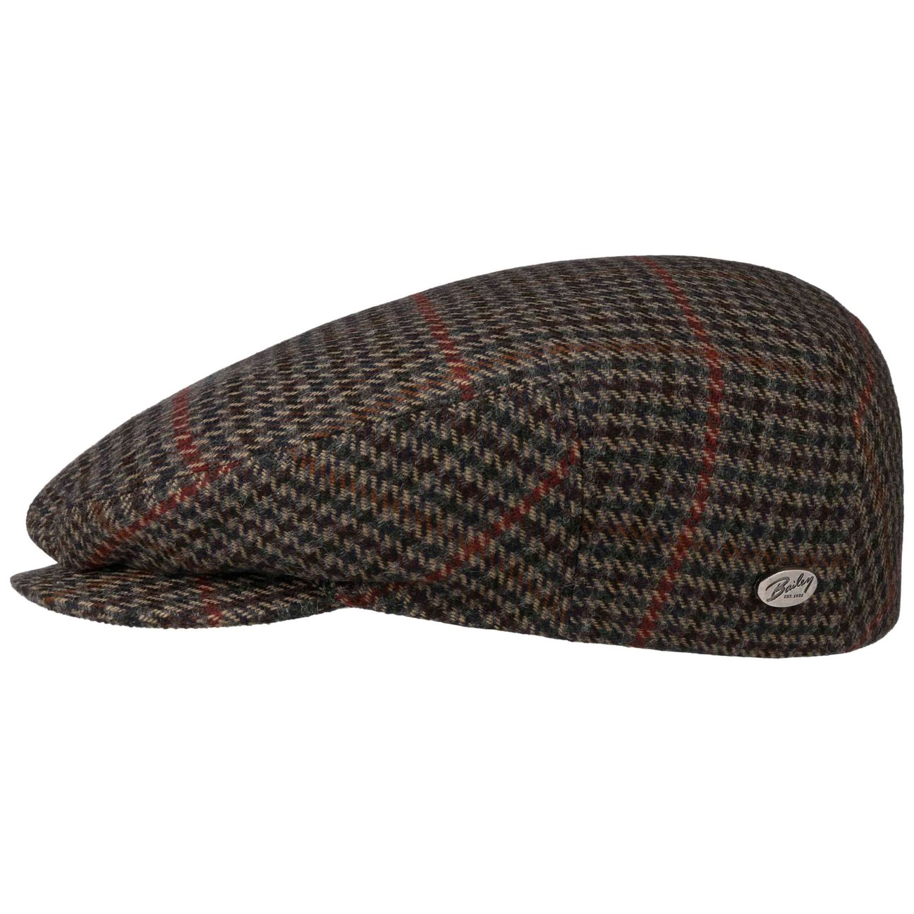 Bailey 1922 Green Lord Check Flat Cap By