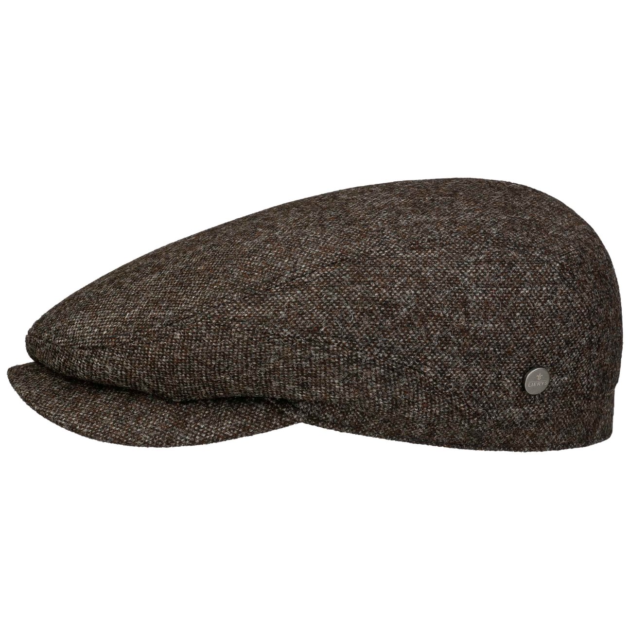 Lierys Brown Dunlap Wool Driver Flat Cap By