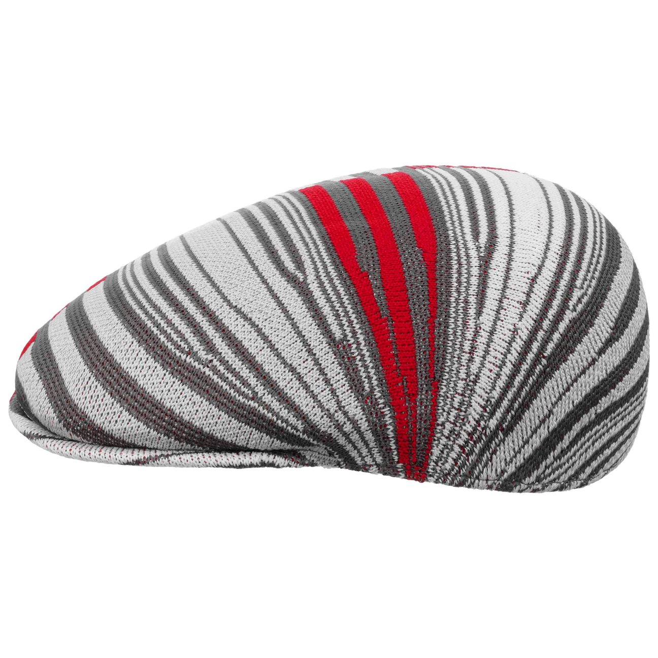 Kangol Men's Grey-Red Digital Stripes 507 Flat Cap By