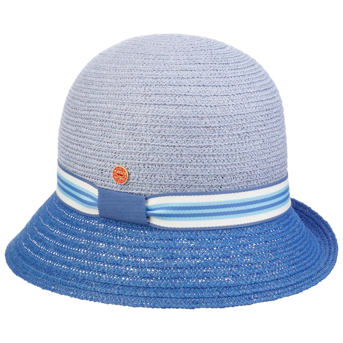 Mayser Women's Blue Nanni Twotone Straw Hat By