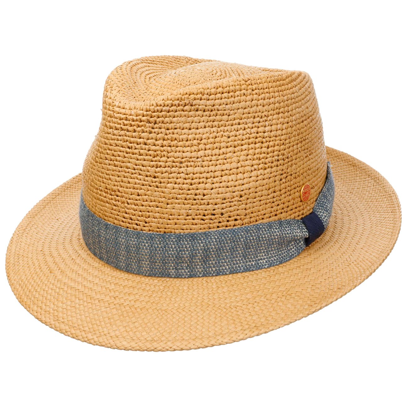 Mayser Women's Camel Manuel Crochet Trilby Panama Hat By