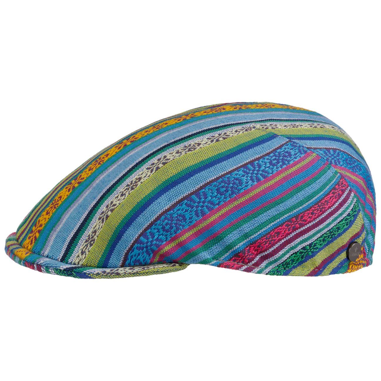 Lierys Blue Fresh Stripes Flat Cap By