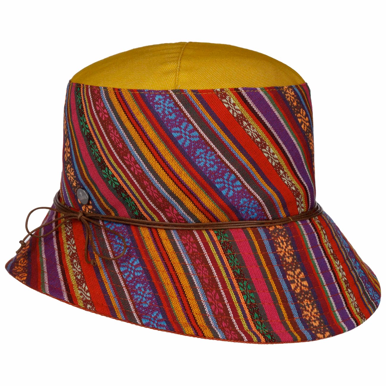 Lierys Women's Red Fresh Stripes Bucket Cloth Hat By