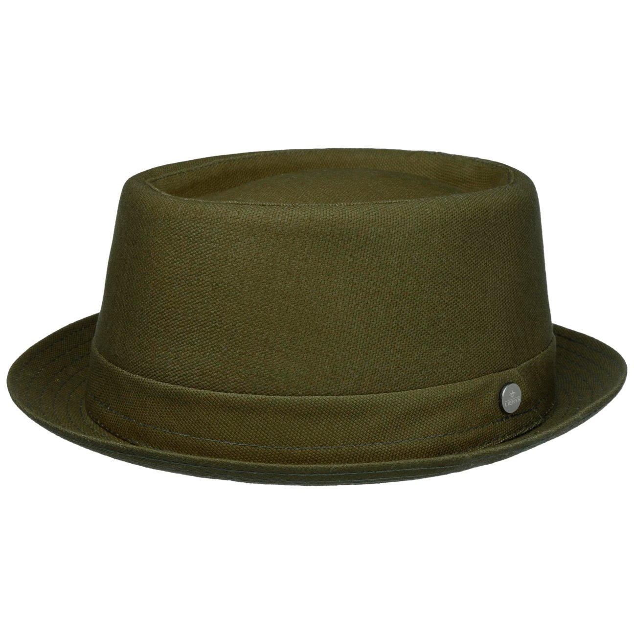Lierys Women's Olive Uni Pork Pie Cotton Hat By