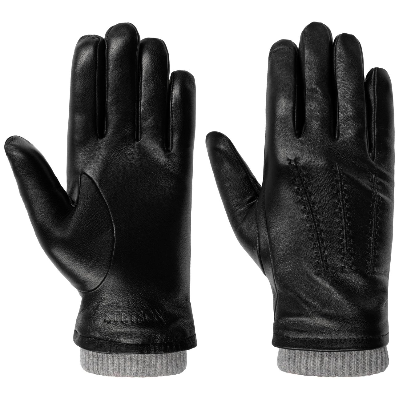 Stetson Black Conductive Sheepskin Gloves By