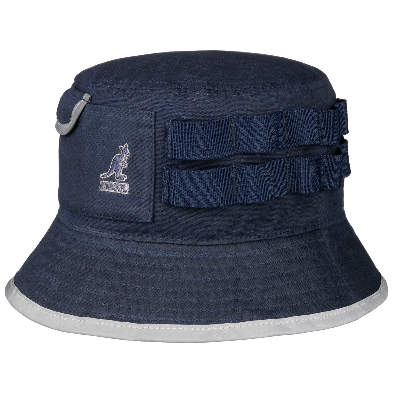Kangol Men's Navy Waxed Utility Bucket Cotton Hat By