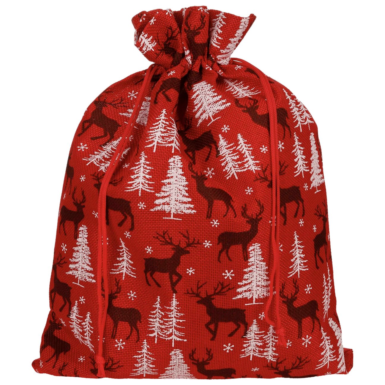 Hatshopping.co.uk Women's Red Gift Bag Reindeer 30 Cm X 40 Cm