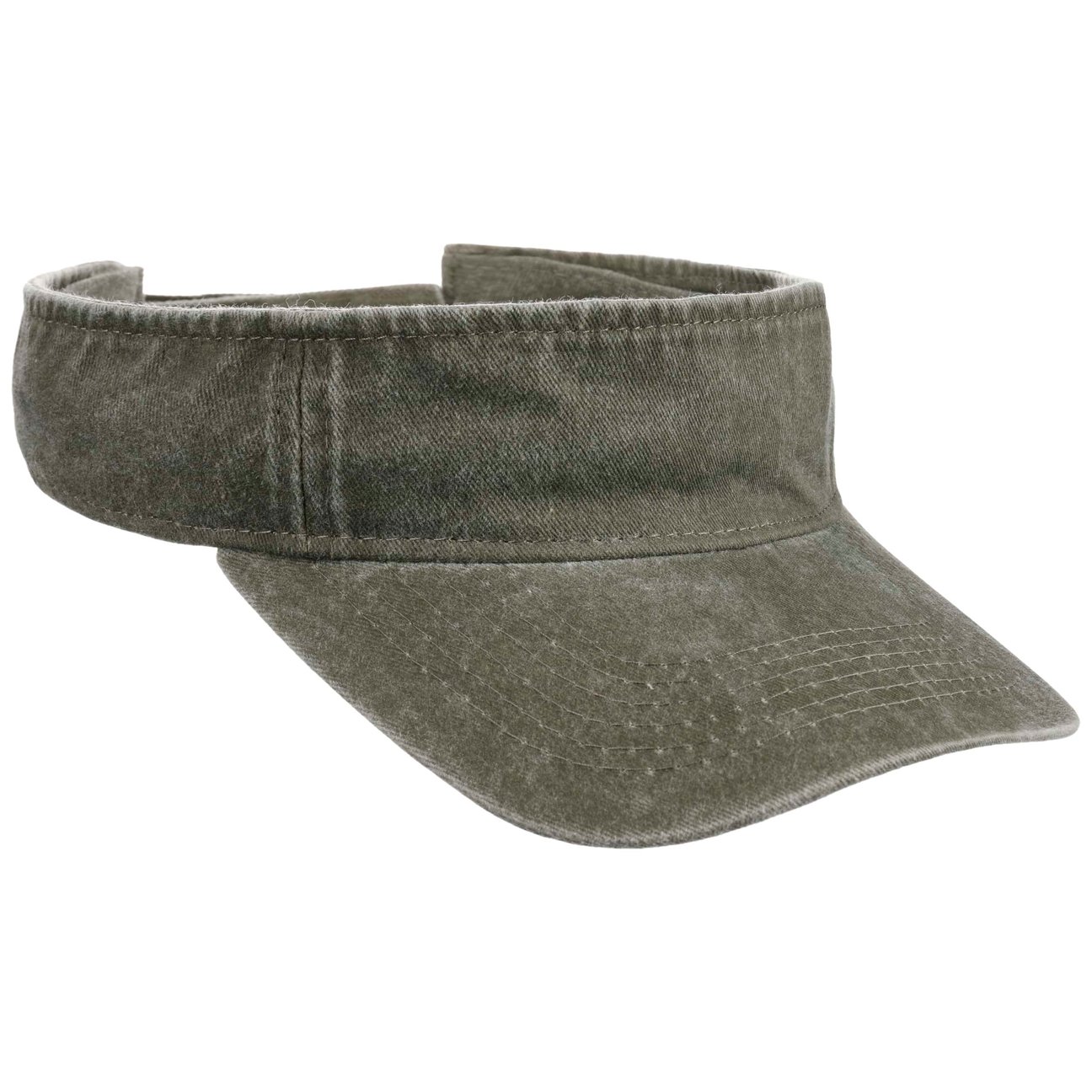 Lipodo Unisex Olive Washed Cotton Visor By