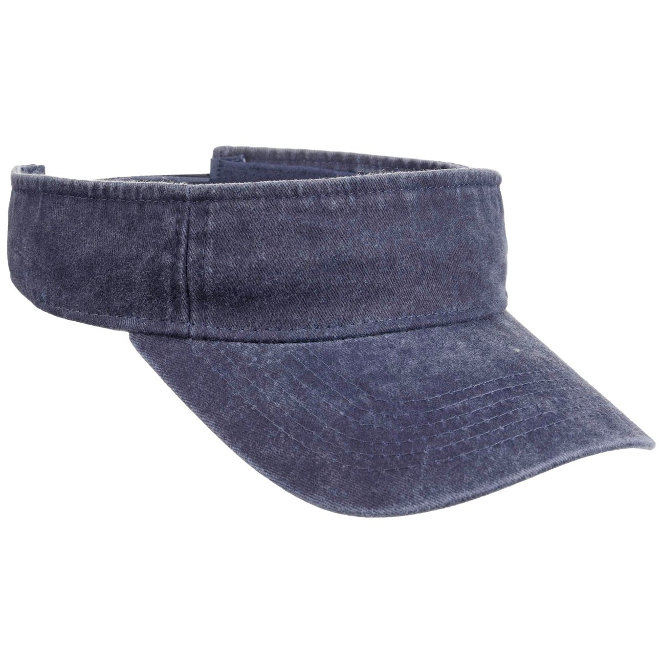 Lipodo Unisex Navy Washed Cotton Visor By
