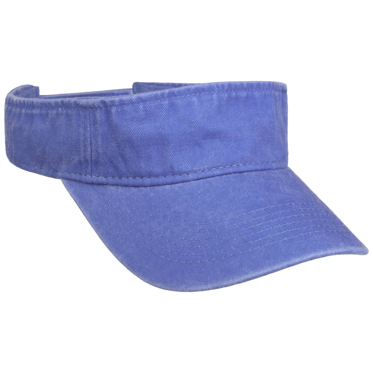 Lipodo Unisex Blue Washed Cotton Visor By