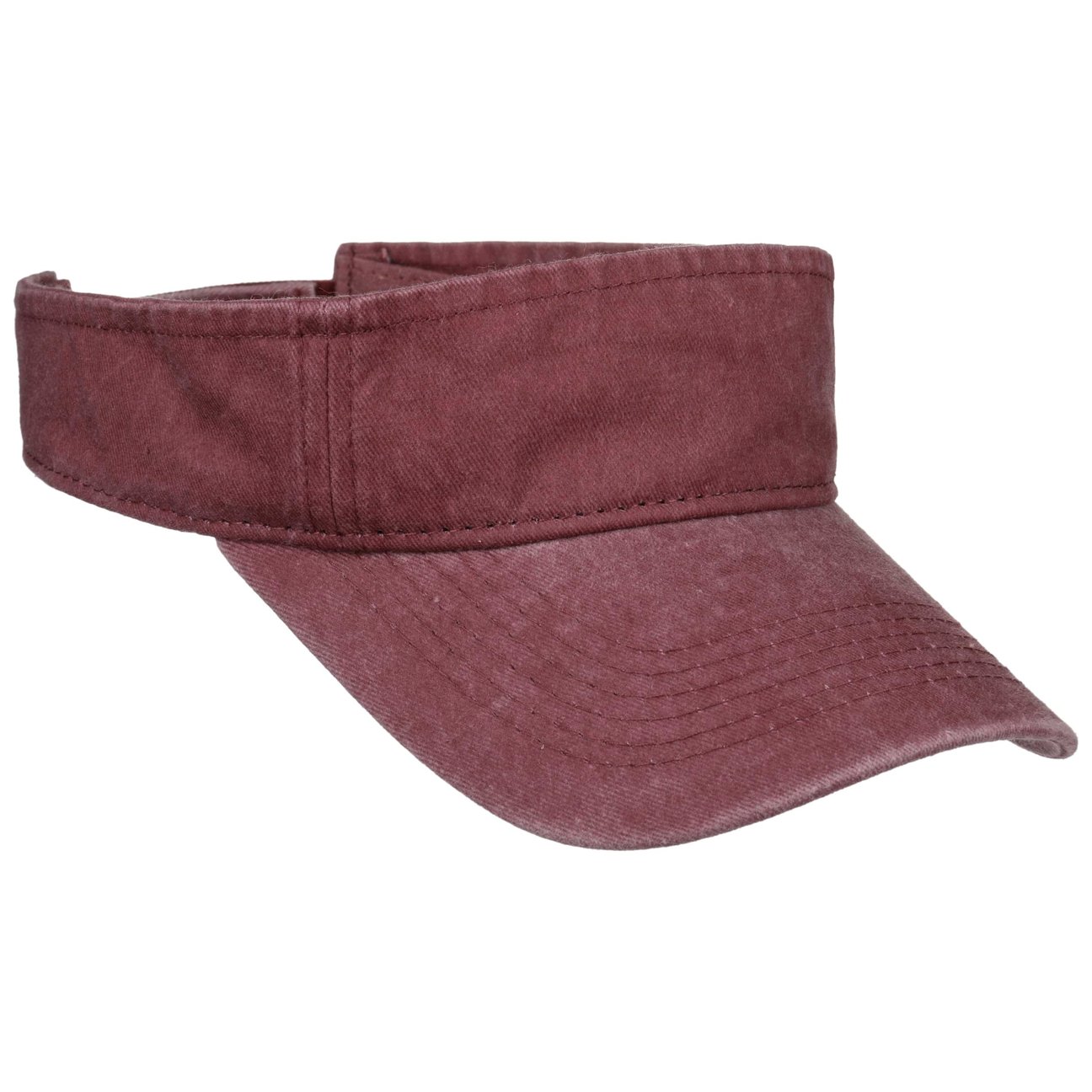 Lipodo Unisex Bordeaux Washed Cotton Visor By
