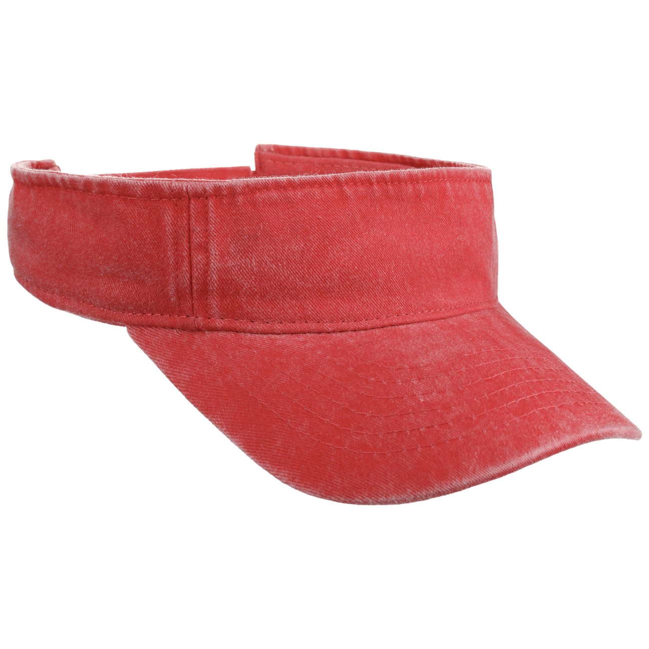 Lipodo Unisex Red Washed Cotton Visor By